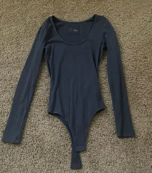 Aerie Bodysuit Ribbed Long Sleeve thumbnail 1
