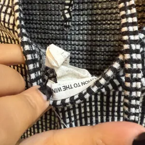 Caution To The Wind Monochrome Grid Short Sleeve Top thumbnail 4