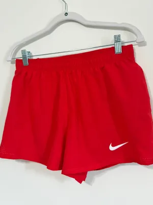 Nike Women’s Dri Fit Athletic Shorts Size Small Red Running thumbnail 4
