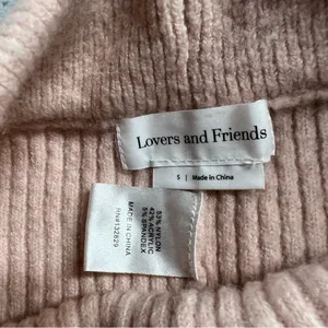 ⭐️ Lovers and Friends Pink Ribbed Knit Sweater Skinny Joggers Size Small EUC thumbnail 4