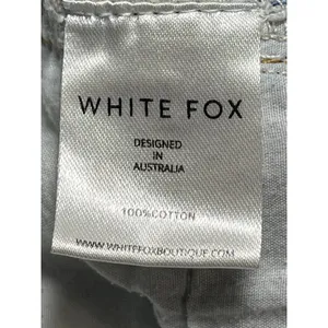 White Fox Women's Blue Light Wash Wide Leg Baggy Loose Fit Denim Jeans Size M thumbnail 6