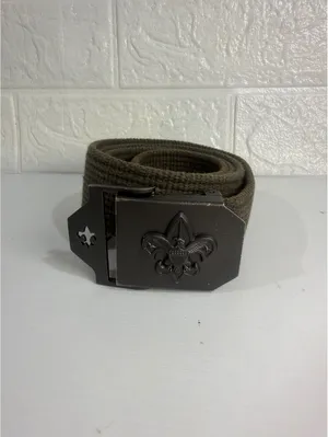 Boy Scout Official Green Uniform Belt w/ Buckle 42 inch thumbnail 3
