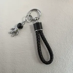 Astronaut Charm Car Keychain for Men Women Braided Rope Bag Charm Key Rings thumbnail 2