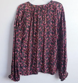 Something Navy Floral Long Sleeve Blouse thumbnail 5
