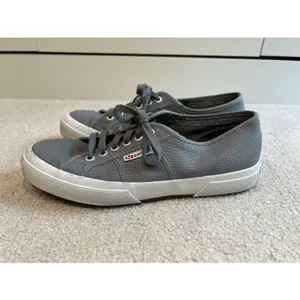 Superga 2750 Cotu Classic Gray Canvas Low Top Sneakers Mens 7.5 Women 9 Skate thumbnail 3