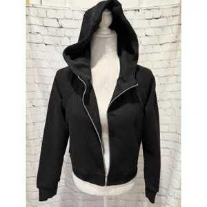 Trendy Queen Zip Up Hoodies For Women Cropped Sweatshirts Fall Y2K Size Small thumbnail 4