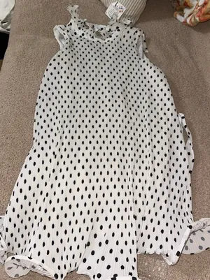 Endless rose white and back polka dot ruffle dress thumbnail 1