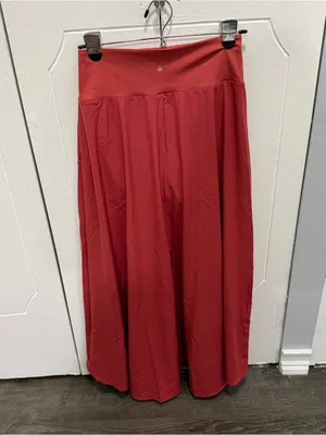 NWOT Halara Kapok Red Breezeful High Waisted High Low 2-in1 Maxi Skirt thumbnail 5