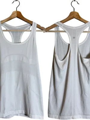 Lululemon Swiftly Tech Racerback Tank Top Women's 8 White Workout Gym Fitness thumbnail 2