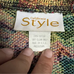 Vintage 90’s California Style Baroque Fruit & Vine Tapestry Jacket thumbnail 4