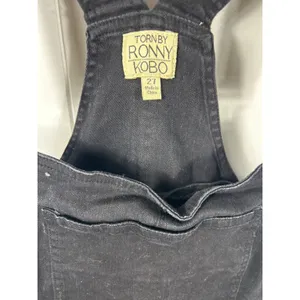 Torn by Ronny Kobo Black Denim Overalls with Size Zipper. Size 27 thumbnail 4