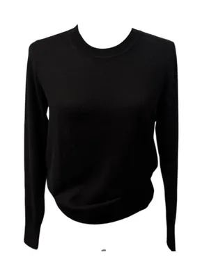 Quince Organic Cotton Cashmere Blend Crewneck Sweater Black Size Small thumbnail 1