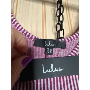 NWT Lulus Sleeveless Mini Dress Washed Blue Magenta Party Casual Bundle Size XS thumbnail 7