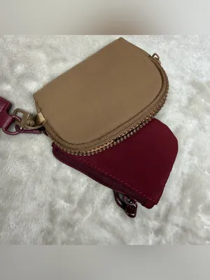 Pink & Cream Mini Zip Pouch Set with Wrist Strap thumbnail 5