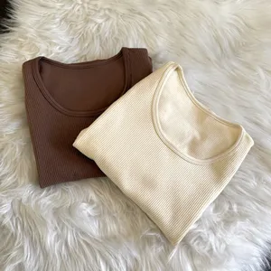 OQQ 2 Pieces Square Neck Tee Shirts Crop Tops thumbnail 3