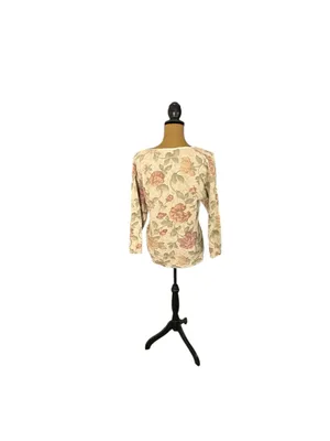 Vintage 90s Basic Editions Floral Tapestry Sweater Small Butter Mom Grannycore thumbnail 6