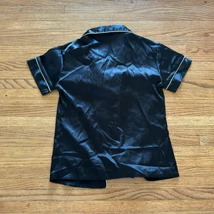 Button front pajama top Black thumbnail 4