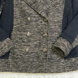 BP. from Nordstrom Black Coat Size Large‎ L Double Breasted Black & White thumbnail 2