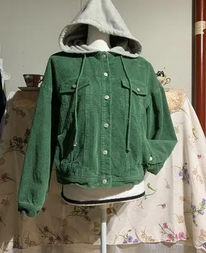 Pol Green Corduroy Jacket thumbnail 1