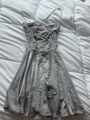 Lucy in the Sky Satin Sequin Cutout Dress thumbnail 4