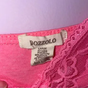 Bozzolo Size L Pink Cami w Lace Trim 90s Y2K Longline thumbnail 3