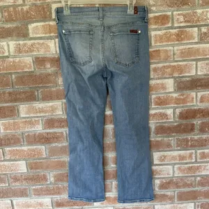 7 For All Mankind Cropped Bootcut Jeans Size 28 thumbnail 4