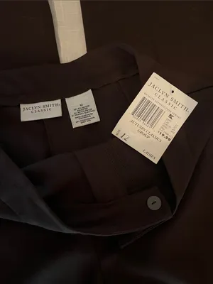 NWT vintage Jaclyn Smith Brown Wide-Leg Trousers thumbnail 2