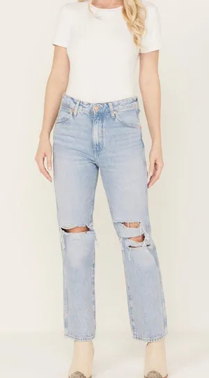 High Waisted Ripped Jeans thumbnail 1