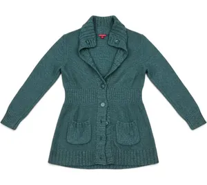 Merona Womens Teal Marled Knit Button Front Shawl Collar Cardigan Sweater Size M thumbnail 1