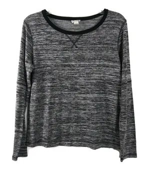 CONVERSE One‎ Star Medium Heather Gray Long Sleeve Y2K Preppy thumbnail 1