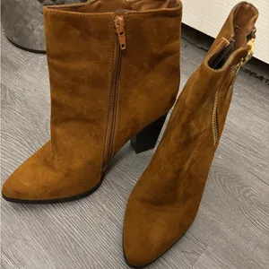 Express Brown Suede Ankle Boots thumbnail 1