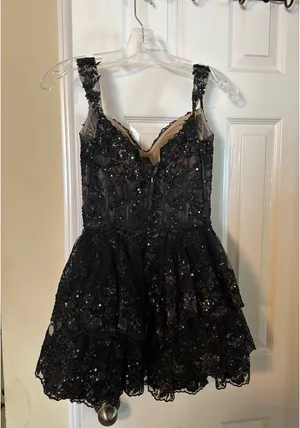 Sherri Hill Homecoming Dress Black thumbnail 3
