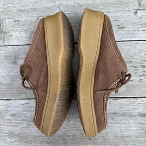 EUC Ellemenno Brown Suede Mules Clogs Woman’s Size 7 Gum Sole 80s Vintage thumbnail 7