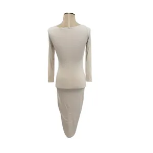 SER.O.YA Irene Twist Cutout Midi Dress White Long Sleeve Bodycon Size XS‎ thumbnail 9