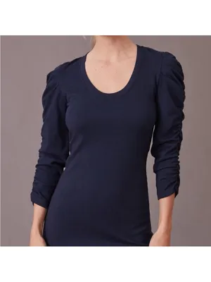AMANDA UPRICHARD Shift Dress Womens Navy Blue Medium thumbnail 2