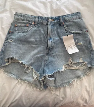 ZARA Denim Shorts High-Rise thumbnail 1