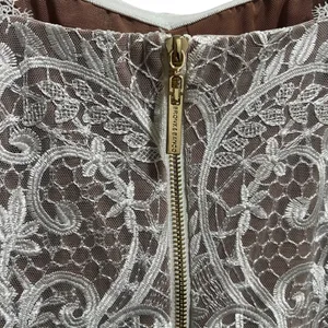 NEW NWOT Bronx & Banco Tiffany Blanc Lace Midi Dress In White thumbnail 8