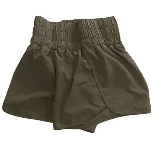 Athleta Womens High Waisted Athletic Shorts Green Medium thumbnail 2