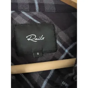 Rails Bianca Flannel Shirt Dress Women's‎ Buttondown Small Grey Black Plaid Cozy thumbnail 3
