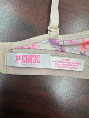 PINK Victoria’s Secret Wear Everywhere Push-Up Floral Bra Size 34C thumbnail 4