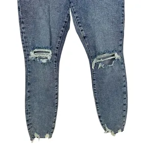 Good American Good Waist Good Crop Jeans Distressed Medium Wash Size 6 thumbnail 6