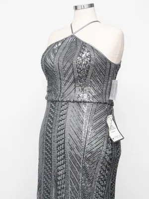 Alex & Eve by Alex Evenings - Sequin Halter Gown thumbnail 11