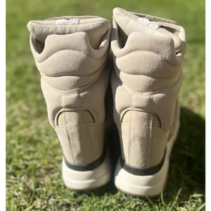 ISABEL MARANT Women’s Balskee High-Top Leather Wedge Sneakers Beige Suede EU 38 thumbnail 5