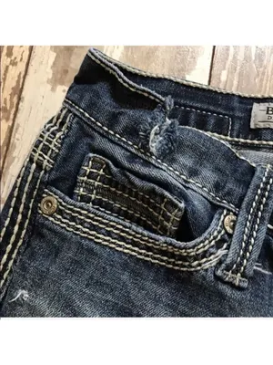 BKE Aiden Straight Distressed Jeans Size 26 Short thumbnail 6