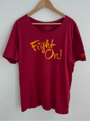 USC Trojans Football Off The Shoulder Tee thumbnail 1