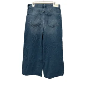 Express high-waisted wide-leg cropped jeans Size 12 S thumbnail 5