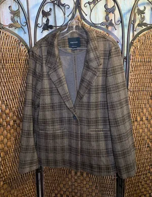 Sanctuary Plaid Jacket Blazer Size L thumbnail 1
