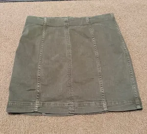 Free People Khaki Green Skirt thumbnail 1