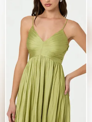 ASTR The Label Maeve Midi Dress in Lime XL thumbnail 3