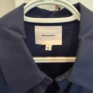 Reformation Navy Shirt Dress Mini thumbnail 7